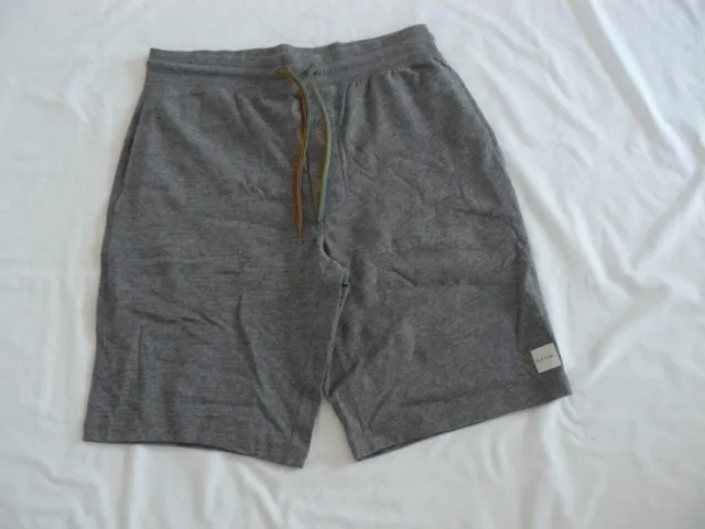 Nwt Men's Paul Smith Jersey Knit Cotton Gray Shorts With Drawstring Size Small