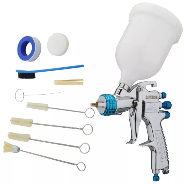 Devilbiss SLG-620 Compliant Solvent Gravity Spray Gun 1.8mm +Gun Cleaning Kit