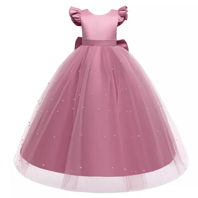 Flower Girl Dress Kids Princess Wedding Bridesmaid Birthday Party Formal Dresses