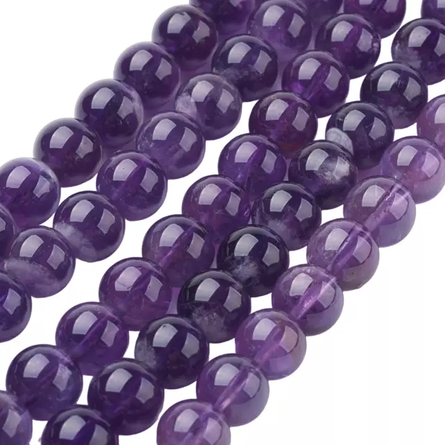 ❤ Natural Purple AMETHYST Beads 4mm/6mm/8mm Semi-Precious Gemstone Healing ❤