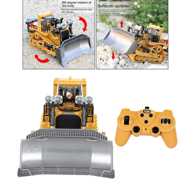 Remote Control RC Construction Bulldozer Toy Tractor Front Loader Excavator 9CH