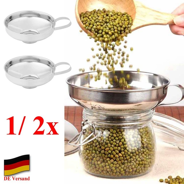 1/2 imbuto di riempimento acciaio inox imbuto per marmellata imbuto imbuto di incasso DE