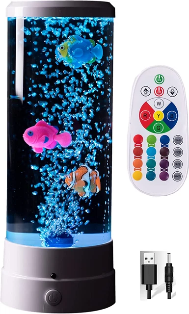 Jellyfish Lamp Aquarium LED Lava Tank Night Light Fish Mood Lighting Multicolor