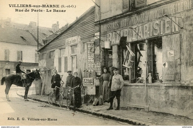 S8483 cpa 94 Villiers sur Marne - Rue de Paris - Le Bazar