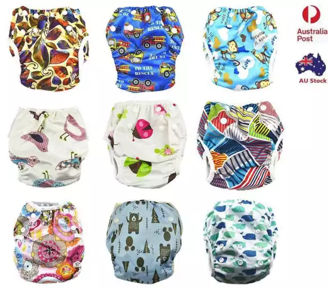 Reusable Swim Nappy Baby Cover Diaper Pants Nappies Swimmers Newborn to Toddler