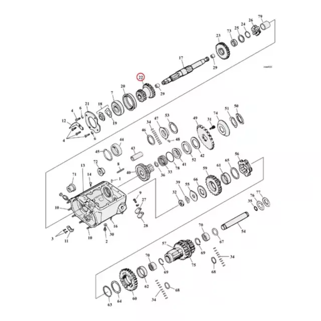 Andrews 2.60 Close Diamètre 1st Engrenage Ensemble For Harley-Davidson