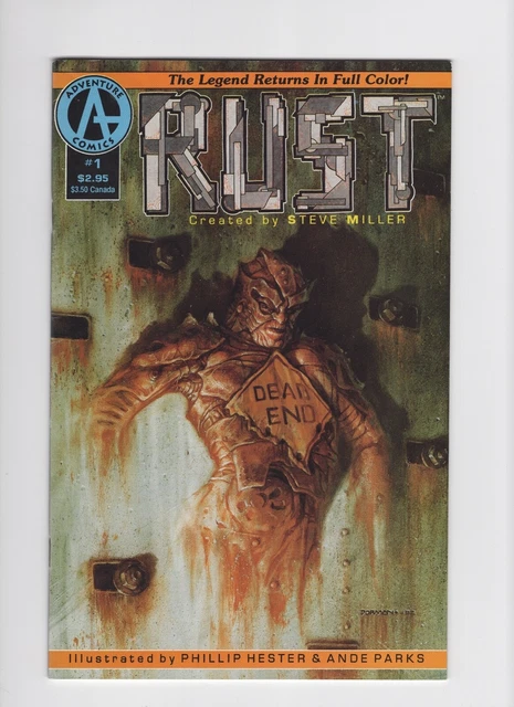 Rust Comic Book #1, Adventure Comics 1992, 1st Cameo of Spawn in Ad