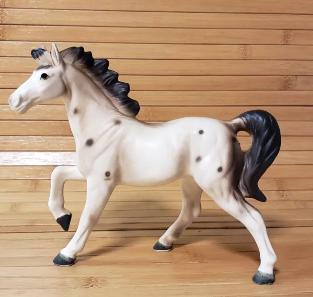 Vintage Ceramic Horse Figurine 6" Made in Japan Appaloosa Spotted Pony Statue