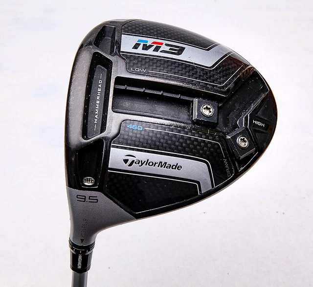TaylorMade M3 9.5* Driver Regular Matrix OZIK MFS X5 55 White Tie Good Condition