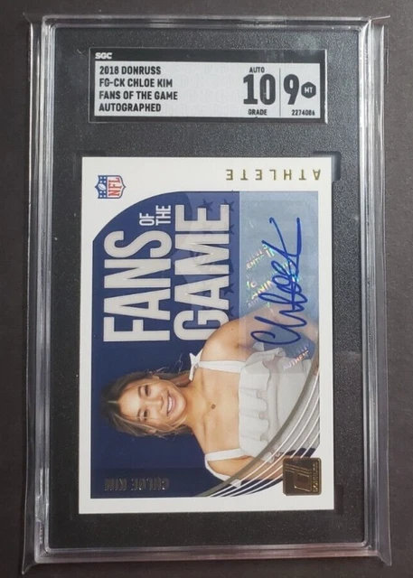 2018 Donruss Football Chloe Kim Fans of the Game Autograph #FG-CK SGC 9