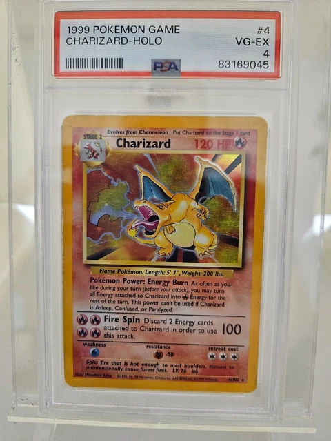 CHARIZARD SET BASE Eng inglese PSA 4 unlimited holo foil Pokémon | | No ...