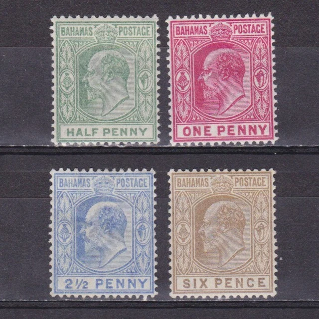 BAHAMAS 1906, SG# 71-74, CV £65, Wmk Multi Crown CA, MH
