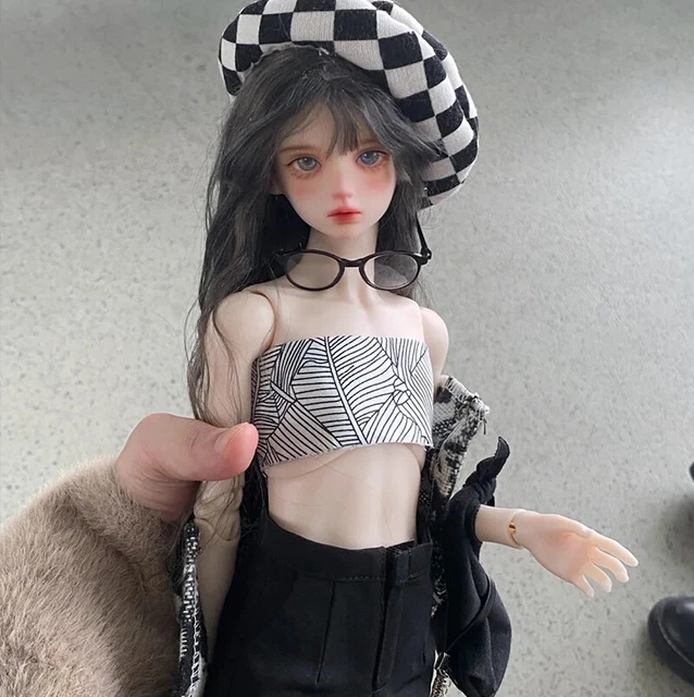 1/4 BJD Doll Resin Ball Jointed Bare Body Female Eyes + Face Makeup Girls Gift