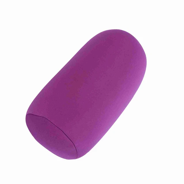 MICROBEAD BACK SUPPORT Pillow Roll For Travel Home Sleeping Purple 9H2S ...