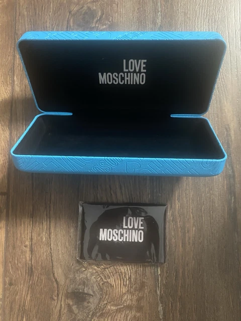 Love Moschino Sunglasses Hard Case w/Dust Cloth - Blue Love Moschino Sunglasses Hard Case w/Dust Cloth - Blue | eBay main image 4