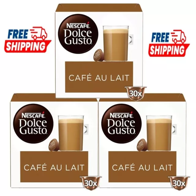 Nescafe Dolce Gusto Cafe Au Lait Magnum Pack 90 Coffee Pods (90 Drinks)