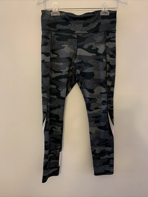 Old Navy Go Dry Girls Gray Camouflage Activewear Leggings Size Large 10-12 Plus
