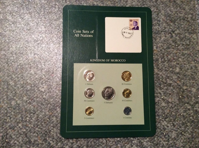 Franklin Mint coin sets of all nations card Kingdom of Morocco new