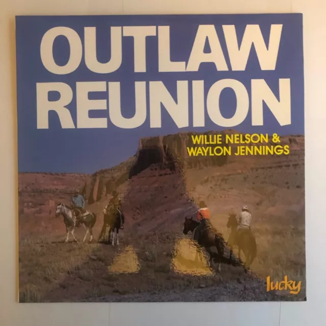 Outlaw Reunion Willie Nelson & Waylon Jennings LP Lucky Long Play Australia