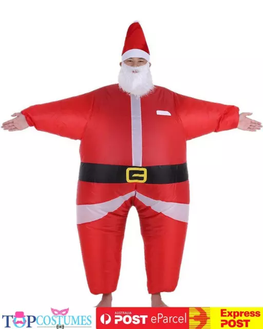 Inflatable Santa Claus Costume Suit Funny Christmas Xmas Fancy Dress Outfit