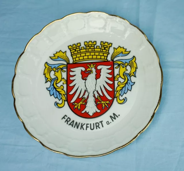 Frankfurt am Main Wappen - Teller Porzellan Hessen Wandteller Böckling