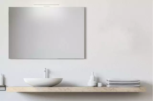 Specchio bagno con luce 90x60 cm con lampada led premium da 45 cm