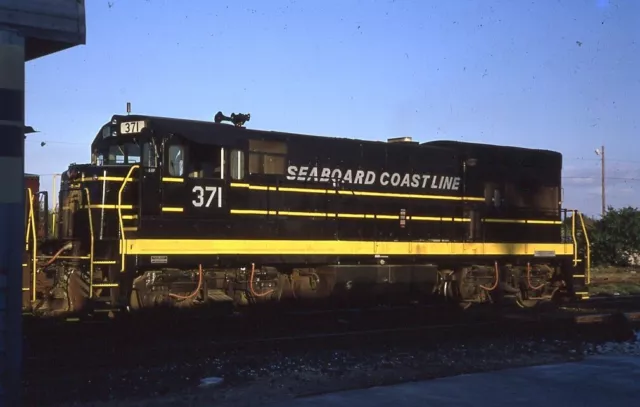 ORIGINAL 1975 RAILROAD SLIDE SCL SEABOARD COAST LINE 371 Hialeah FLORIDA GE U18B