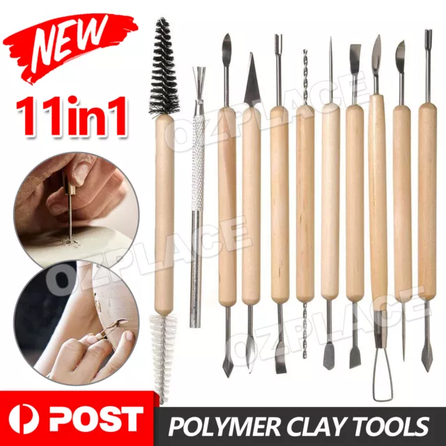 11x Carvers Clay Sculpting Carving Pottery Tools Polymer Modelling DIY Sculpture