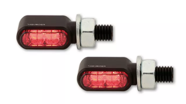 HIGHSIDER LED Rück- Bremslicht, Blinker 3 in 1 LITTLE BRONX schwarz  254-2860 2x 3