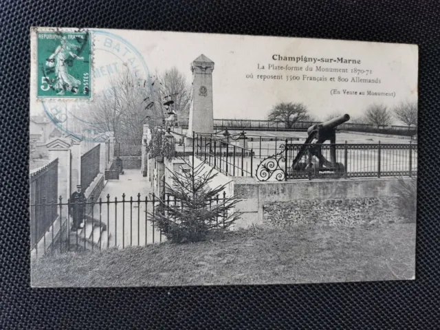 CPA 94 CHAMPIGNY-SUR-MARNE - La Plate-Forme du Monument 1870-71