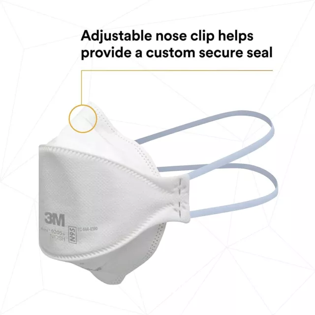 3M Aura 9205+ N95 Particulate Respirator Disposable Protective Mask 3