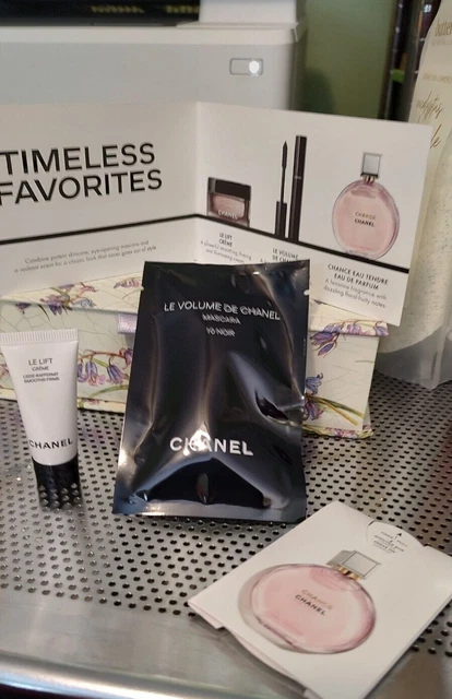 CHANEL SAMPLE Lot: Chance EDP Spray Le Volume Mascara Le Lift Creme