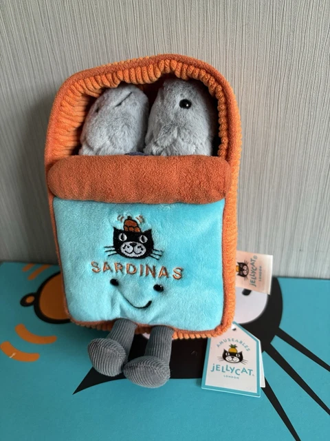 JELLYCAT AMUSEABLES SARDINE Tin BNWT All Codes On Photos Brand New With ...