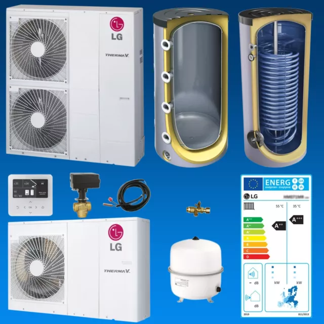 Luft Wasser Wärmepumpe LG THERMA V Monoblock Komplettpaket Wärmepumpenheizung