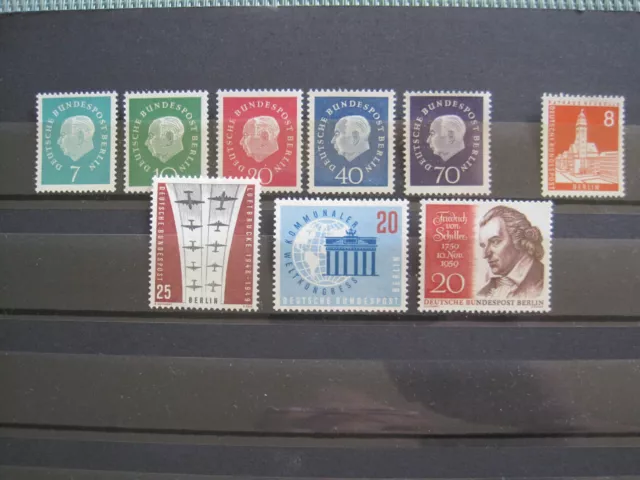 Berlin 1959 MiNr. 182-190  Einzelmarken/Sätze  postfrisch** zur Auswahl