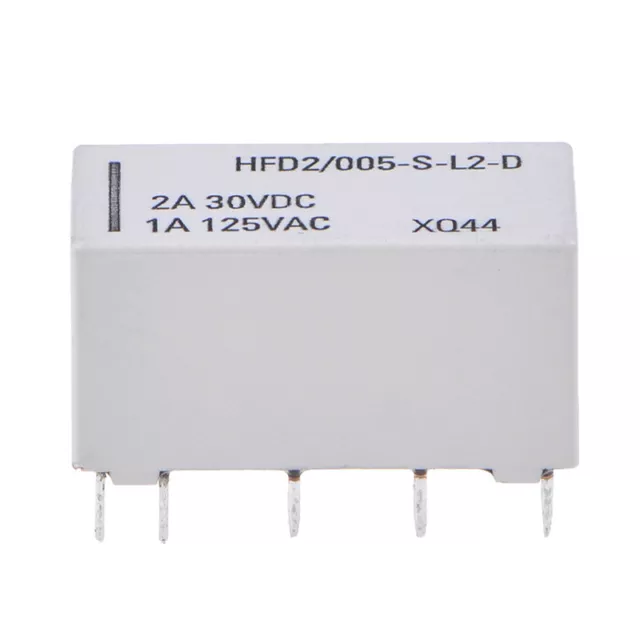 5V coil bistable latching relay dpdt 2a 30vdc 1a 125vac HFD2-005-M-L2-D