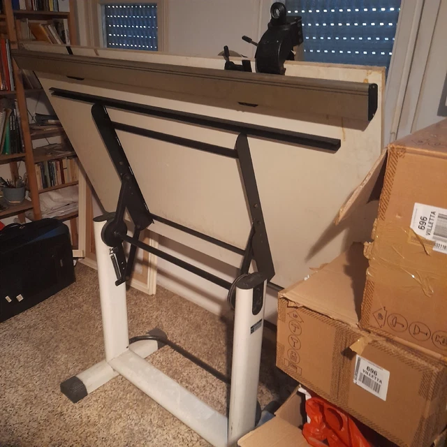 TAVOLO DA DISEGNO BIEFFE CON TECNIGRAFO ZUCOR anni '80 VINTAGE EUR 50