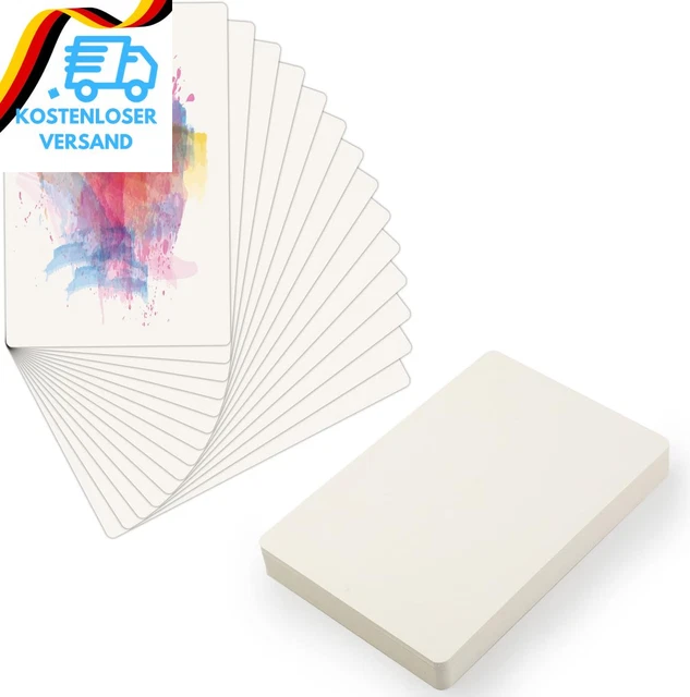 TOYMIS Aquarell Karten Blanko 50 Stück - 10x15cm Baumwollpapier