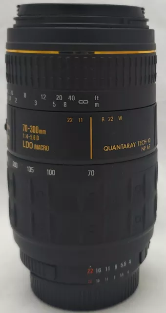 Quantaray 70-300mm f/1:4-5.6 D LDO Macro Tech-10 - Nikon F Mount ~Mint Condition