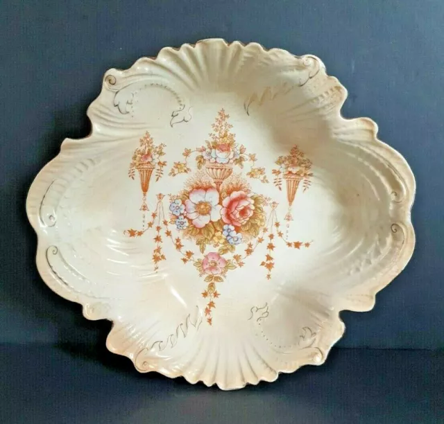 Vintage Crown Devon Fieldings Large Fruit Bowl (#1) in the "Spring" Pattern