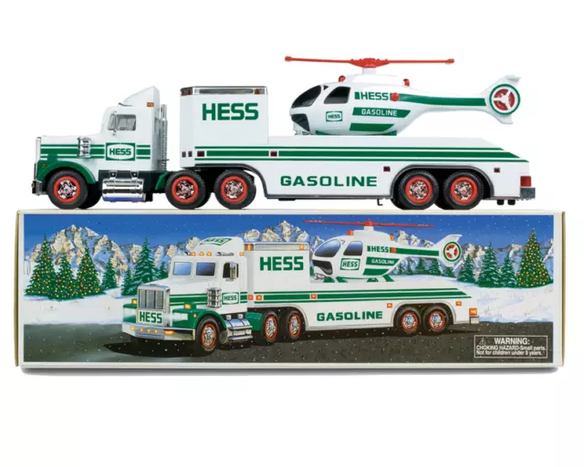 1995 Hess Toy Truck and Helicopter - Collectible - NEW IN ORIGINAL BOX