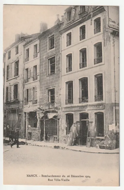 NANCY - Meurthe & Moselle - CPA 54 - Bombardements Guerre - Rue Ville Vieille
