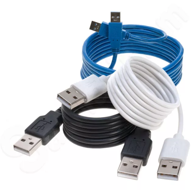USB 2.0/3.0 Cable Type A Male to A Male High-Speed Data Transfer Charger Cord