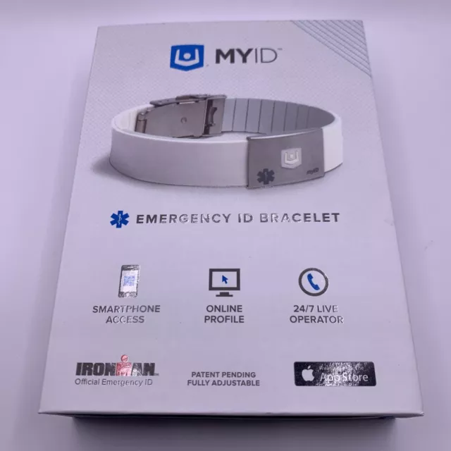 Pulsera Médica Ironman MyID Identificación Personal Ajustable. Nuevo