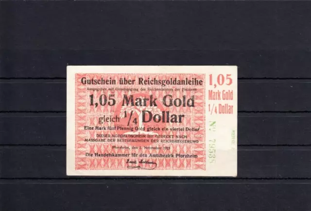 Pforzheim/ Handelskammer, 1,05 Goldmark v. 1.11.1923