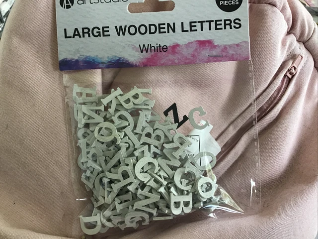 GROSSE HOLZBUCHSTABEN IN WEISS X 200 PEICE neue Linie auch in weiß gelistet von Ar