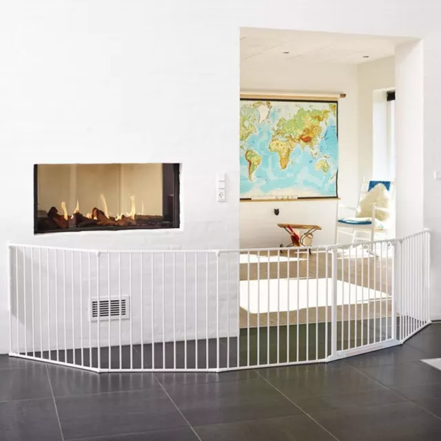 BabyDan XXL Flex Foyer Barrière de Sécurité - Écran de feu Blanc