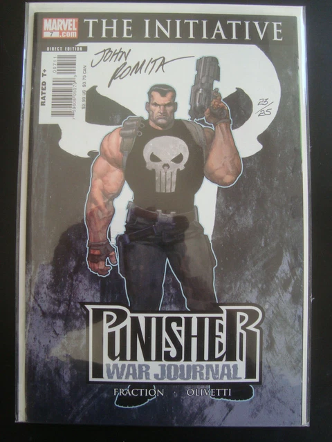 The Punisher War Journal #7 (2007) Marvel Signed JOHN ROMITA SR w/ COA 23/25