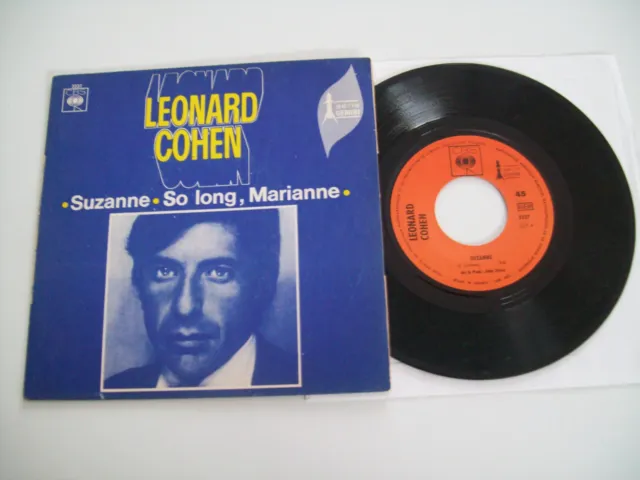 Leonard Cohen - Suzanne + So Long Marianne Sp Cbs 7" Orig Biem Fr 45T 1968