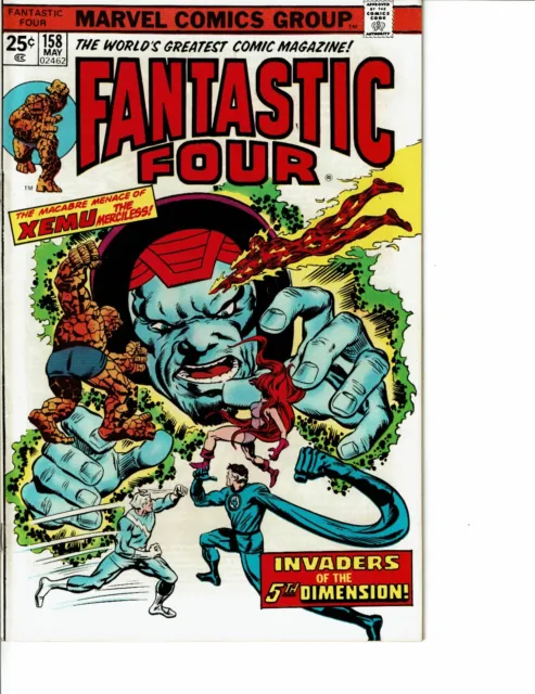 Fantastic Four #158 Quicksilver Xemu! Marvel Comics 1975